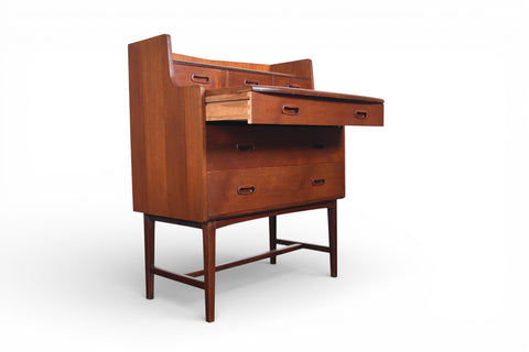 MID CENTURY SECRETARY DESK / VANITY IN TEAK