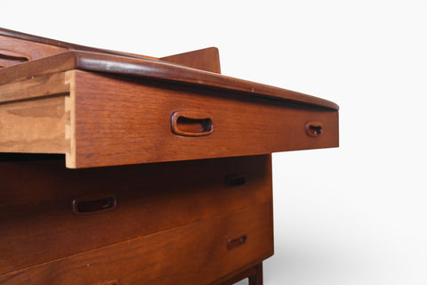 MID CENTURY SECRETARY DESK / VANITY IN TEAK