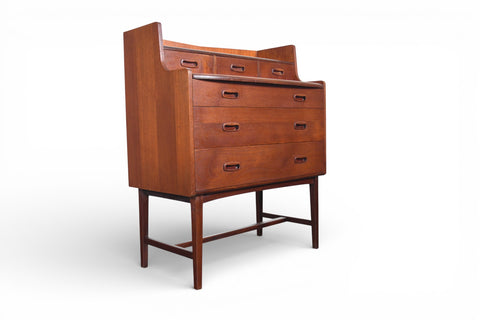 MID CENTURY SECRETARY DESK / VANITY IN TEAK