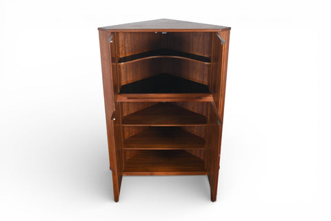 BORUP MØBELFABRIK "BM207" TEAK CORNER UNIT / BAR WITH PULLOUT TRAY