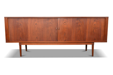 LARGE TAMBOUR CREDENZA / ROOM DIVIDER IN TEAK BY PETER LØVIG NIELSEN