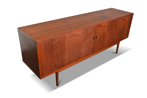 LARGE TAMBOUR CREDENZA / ROOM DIVIDER IN TEAK BY PETER LØVIG NIELSEN