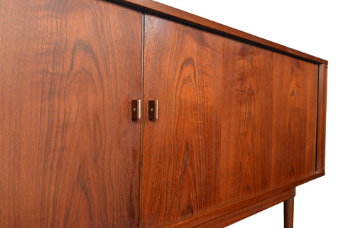 LARGE TAMBOUR CREDENZA / ROOM DIVIDER IN TEAK BY PETER LØVIG NIELSEN