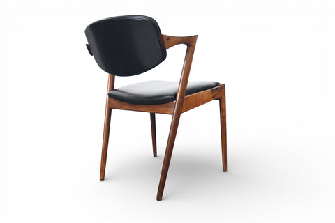 SET OF SIX KAI KRISTIANSEN MODEL 42 DINING CHAIRS IN ROSEWOOD