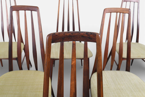 SET OF SIX NILS KOEFOED "EVA" HIGHBACK DINING CHAIRS IN ROSEWOOD