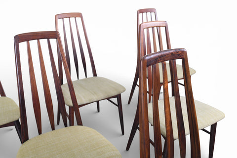 SET OF SIX NILS KOEFOED "EVA" HIGHBACK DINING CHAIRS IN ROSEWOOD