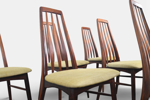 SET OF SIX NILS KOEFOED "EVA" HIGHBACK DINING CHAIRS IN ROSEWOOD