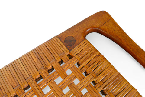 ORIGINAL HANS WEGNER JH-539 STOOL IN TEAK + CANE