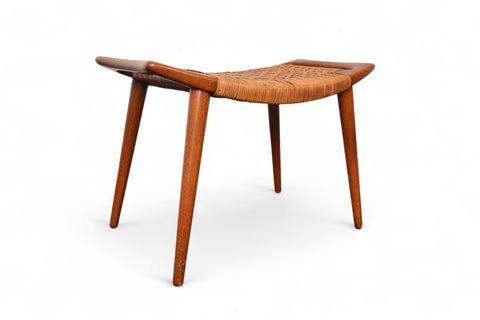 ORIGINAL HANS WEGNER JH-539 STOOL IN TEAK + CANE
