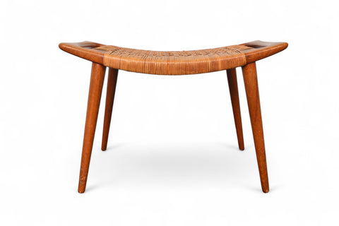 ORIGINAL HANS WEGNER JH-539 STOOL IN TEAK + CANE
