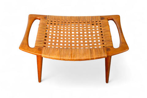 ORIGINAL HANS WEGNER JH-539 STOOL IN TEAK + CANE