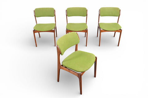 SET OF FOUR ERIK BUCH MODEL 49 DINING CHAIRS IN TEAK