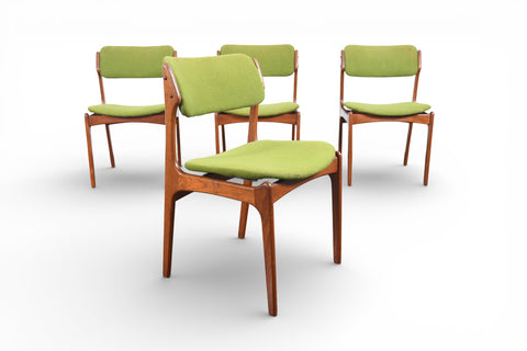 SET OF FOUR ERIK BUCH MODEL 49 DINING CHAIRS IN TEAK