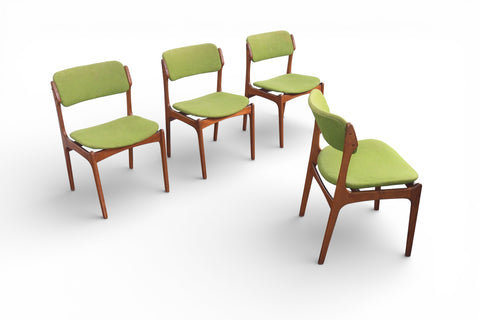 SET OF FOUR ERIK BUCH MODEL 49 DINING CHAIRS IN TEAK