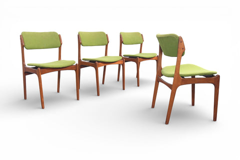 SET OF FOUR ERIK BUCH MODEL 49 DINING CHAIRS IN TEAK