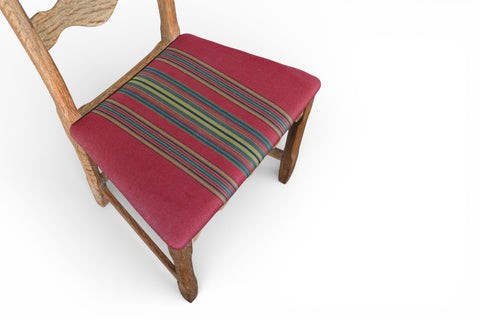 SET OF FOUR HIGHBACK DINING CHAIRS IN OAK BY HENNING KJAERNULF