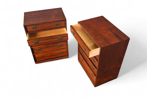 PAIR OF SMALL ROSEWOOD JEWELRY CHESTS BY HENNING KOCH #2