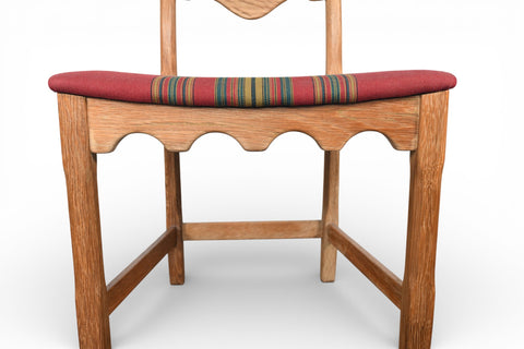 SET OF FOUR HIGHBACK DINING CHAIRS IN OAK BY HENNING KJAERNULF