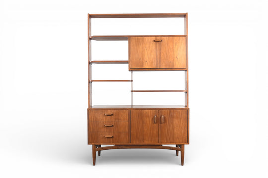 RARE G PLAN "SCANDINAVIAN RANGE" ROOM DIVIDER IN TEAK WITH BAR