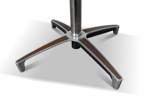 Chromcraft lounge chair leg, vinyl finish and swivel mechanism, classic 1960s