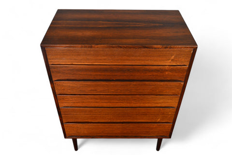ON HOLD - DANISH MODERN SIX DRAWER ROSEWOOD HIGHBOY DRESSER
