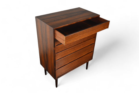 ON HOLD - DANISH MODERN SIX DRAWER ROSEWOOD HIGHBOY DRESSER