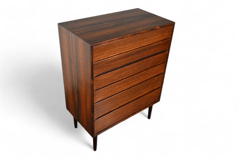 ON HOLD - DANISH MODERN SIX DRAWER ROSEWOOD HIGHBOY DRESSER