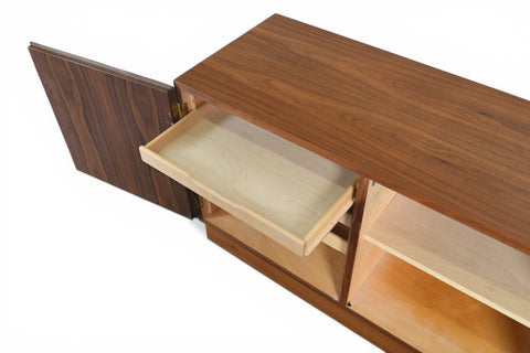 CARLO JENSEN WALNUT CREDENZA BY HUNDEVAD + CO | DANISH MODERN 1960s