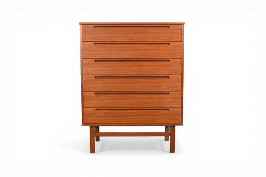 KAI KRISTIANSEN TEAK HIGHBOY DRESSER BY HJN MØBLER | DANISH MODERN 1960s