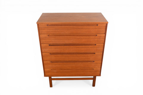 KAI KRISTIANSEN TEAK HIGHBOY DRESSER BY HJN MØBLER | DANISH MODERN 1960s