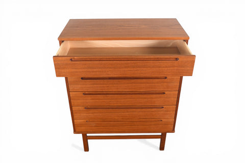 KAI KRISTIANSEN TEAK HIGHBOY DRESSER BY HJN MØBLER | DANISH MODERN 1960s