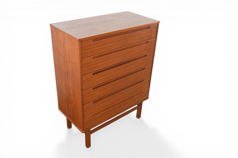 KAI KRISTIANSEN TEAK HIGHBOY DRESSER BY HJN MØBLER | DANISH MODERN 1960s