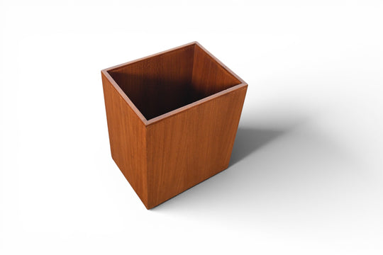 VINTAGE TEAK WASTE BASKET, 1960s