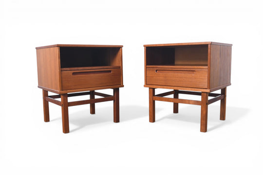 PAIR OF KAI KRISTIANSEN TEAK NIGHTSTANDS BY HJN MØBLER | DANISH MODERN 1960s