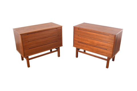 PAIR OF KAI KRISTIANSEN TEAK GENTLEMAN'S CHESTS BY HJN MØBLER
