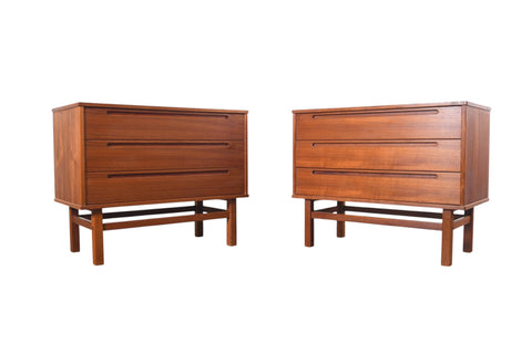PAIR OF KAI KRISTIANSEN TEAK GENTLEMAN'S CHESTS BY HJN MØBLER