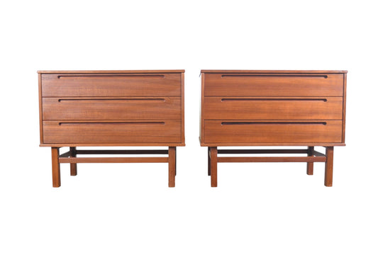 PAIR OF KAI KRISTIANSEN TEAK GENTLEMAN'S CHESTS BY HJN MØBLER