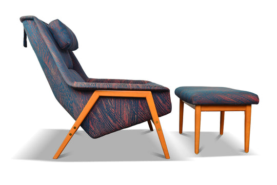"PROFIL" LOUNGE CHAIR + OTTOMAN BY FOLKE OHLSSON
