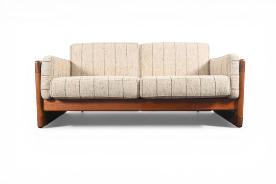 IB MADSEN + ACTON SCHUBELL MS77 LOVESEAT IN TEAK AND ORIGINAL WOOL