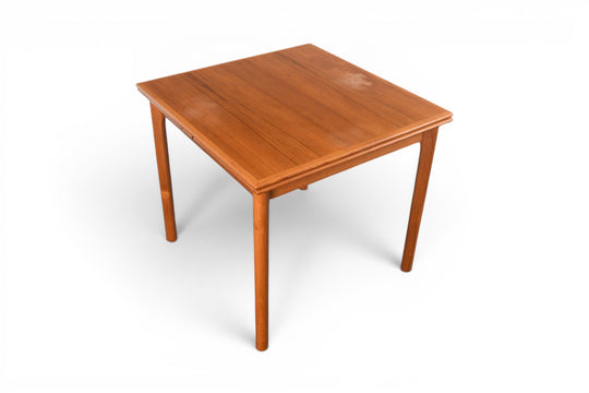ANSAGER MØBLER SQUARE TEAK DRAW LEAF DINING TABLE | DANISH MODERN 1960s