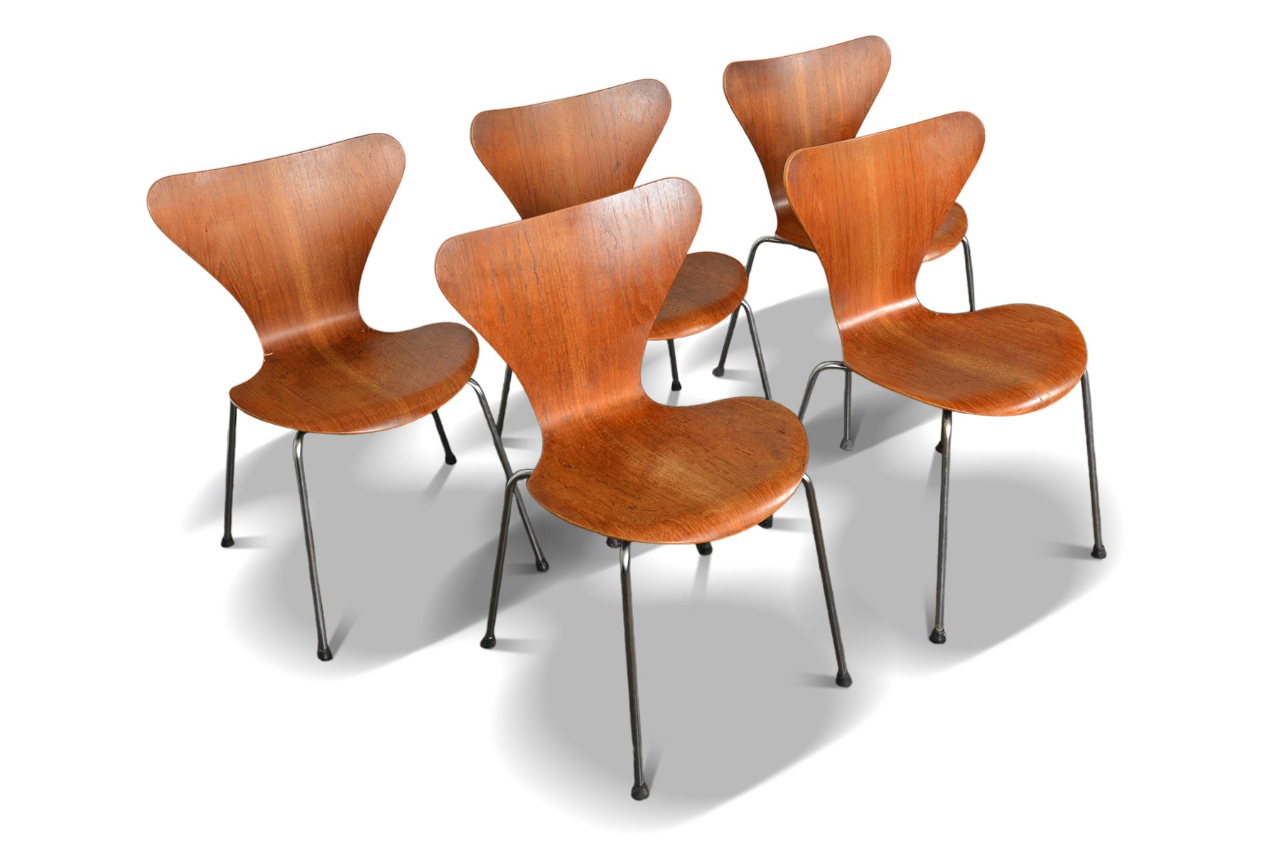椅子 Arne Jacobsen 3170 Teak FRITZ HANSEN Vintage Arne Jacobsen Series-7 Teak Desk Chair for Fritz Hansen