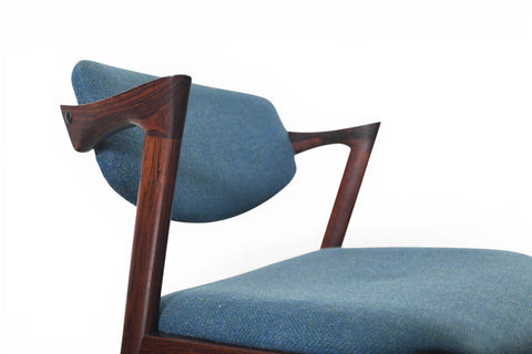 SET OF EIGHT KAI KRISTIANSEN MODEL 42 DINING CHAIRS IN ROSEWOOD