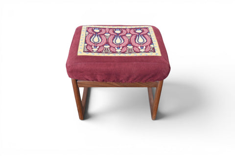 G PLAN QUADRILLE OTTOMAN + VANITY STOOL IN AFROMOSIA, 1964