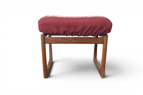 G PLAN QUADRILLE OTTOMAN + VANITY STOOL IN AFROMOSIA, 1964