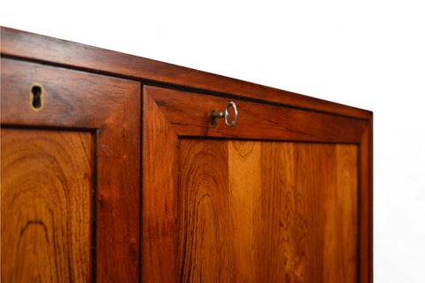 ON HOLD- SMALL DANISH MODERN CREDENZA / RECORD CABINET IN ROSEWOOD