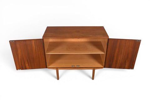 Vintage Børge Mogensen for Søborg credenza, teak and oak detail, 1960s Denmark