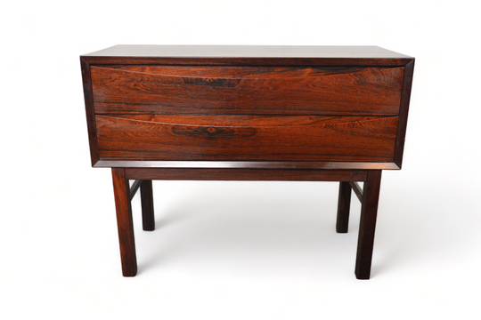 DANISH MODERN TWO DRAWER ROSEWOOD HALLWAY CHEST