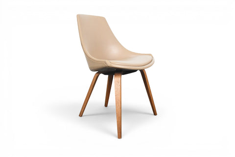 1960s bentwood walnut dining chair back detail, mid-century modern design