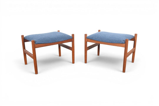 PAIR OF DANISH TEAK OTTOMANS BY SPOTTRUP