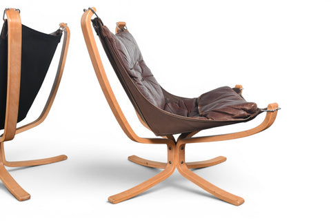 Pair of Norwegian modern Falcon lounge chairs by Sigurd Ressell, Vatne Møbler